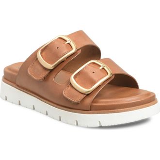 S&ouml;fft Gabby Platform Slide Sandal in Luggage at Nordstrom, Size 9.5