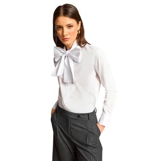 Riani Overhemden, Dames, Wit, M, Elegante witte blouse met geplooide kraag