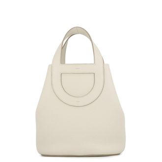 Herm&egrave;s Light Gray Taurillon Clemence Leather Swift Leather Tote Bag (Pre-Owned)