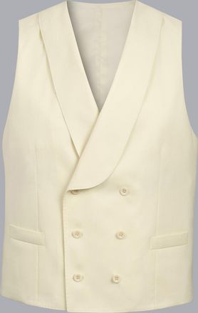 CHARLES TYRWHITT Morning Suit Waistcoat - Ivory Size w44 by Charles Tyrwhitt
