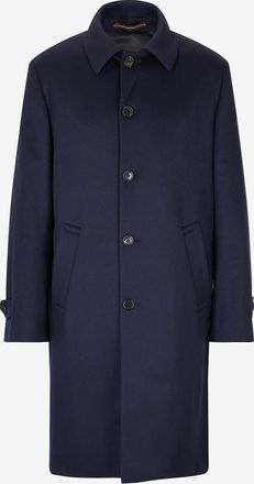 Incotex Einreihiger Mantel aus Wollmix-Flanell