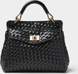 JW PEI Womens Lucia braided faux-leather evening bag