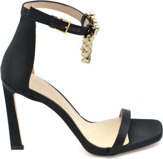 Stuart Weitzman Leren Sandalen met Enkelbandje - Dames - Sandalen met hakken - Zwart - 36 EU - Leer - Schoenen