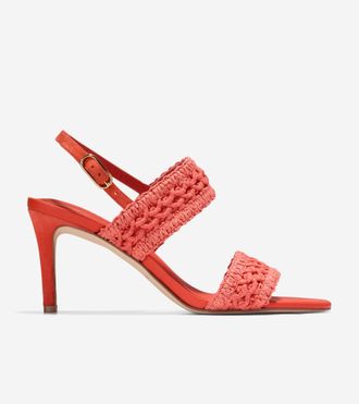 Cole Haan Womens Harlan Double Band Sandals - Orange Size 10.5