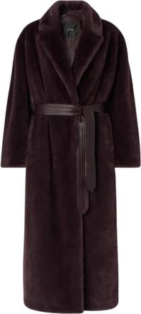 Pinko Calendula Cappotto - Dames - Jas met riem - Bruin - S - Jassen