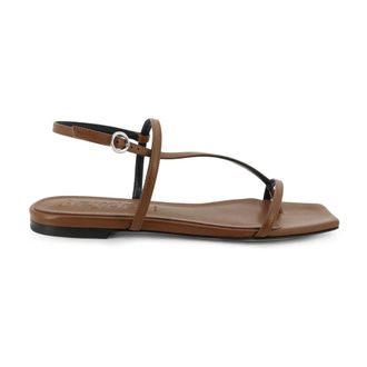 Aeyde Flat Sandals, female, Brown, Size: 11 US Ella Flat Sandals