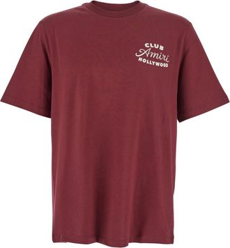 Amiri Red Crew Neck T-Shirt