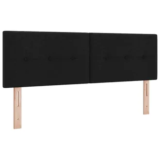 vidaXL Testiera Regolabile In Altezza Con Testiera Nero 160 Cm Tessuto Vidaxl