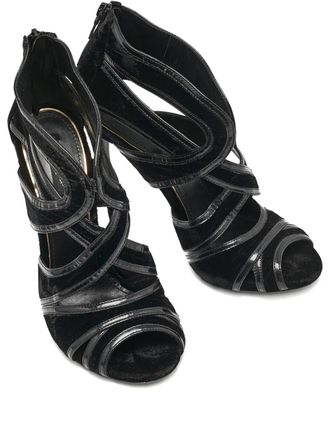 Dolce & Gabbana leather-zip sandals - Black