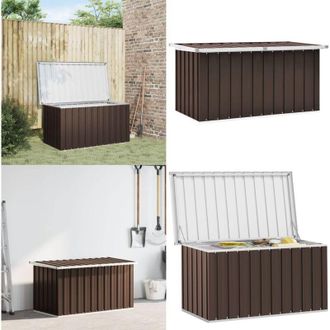 vidaXL Baule da giardino marrone 129x67x65 cm - Armadio da giardino - Armadio da patio