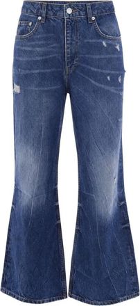 Flaneur Relaxed Fit Jeans - Dames - Flared Jeans - Blauw - W34 - Katoen - Jeans