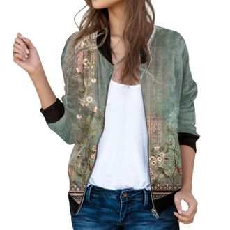 Generic Womens Sport Jacket - Womens Lightweight Jackets Casual Summer Fashion Baseball Jackets For Women Loose Comfort Zipper Sweatshirt Women Outdoor Holida