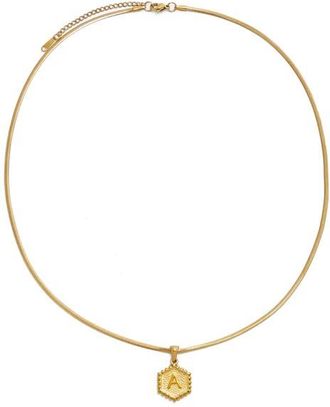Petit Moments Initial Pendant Necklace in Gold-A at Nordstrom