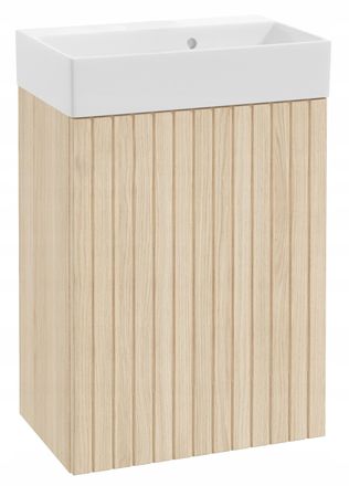 OEM Mueble De Ba&ntilde;o Suspendido Con Lavabo, Roble Vicenza, Ranurado, 50x70cm, Kiara
