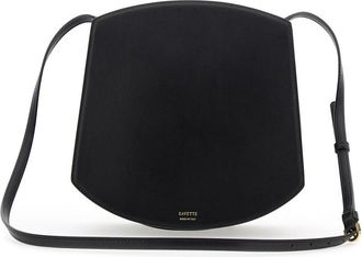 Savette Womens Florence Black Crossbody Bag With Magnetic Closure Leather Shoulder