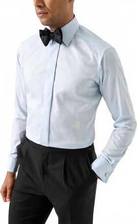 Eton Floral Jacquard Long Sleeve Shirt In Blue