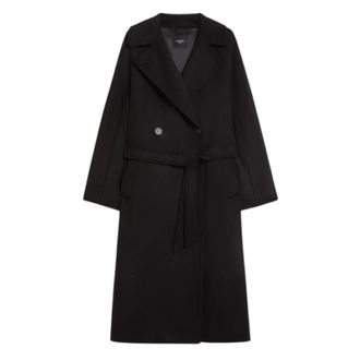 Max Mara Black Wool Double-Breasted Coat