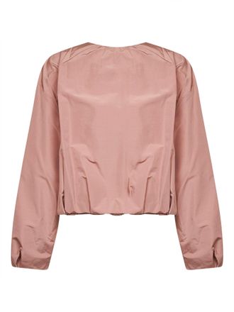 Max Mara Womens Cropped Jacket Wkdbutterfly Pink Taffeta Leather
