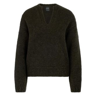 Marc Cain Grobstrickpullover Knitted in Germany - Dames - Truien - Groen - Maat: L Wol