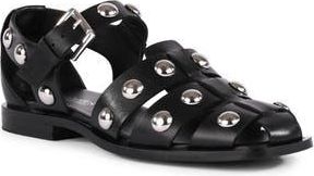 Seychelles Comeback Studded Leather Sandal in Black at Nordstrom Rack, Size 8.5