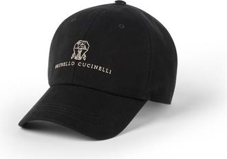 Brunello Cucinelli Baseball cap with logo in Black at Nordstrom, Size X-Large
