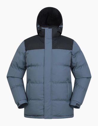 Mountain Warehouse Mens Mountain Warehouse Mens Snow Borg Lined Padded Jacket - Grey - Size: Regular/34