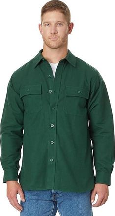 L.L.Bean Chamois Shirt Regular Mens Clothing Deep Green : XL, Flannel/Cotton/Chamois