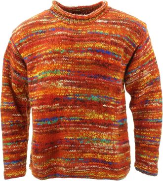 Loud Elephant Chunky Wool Knit Jumper Space Dye - SD Red Mix (XX-Large)