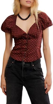 Free People Summer Floral Print Shirt in Chocolate Combo at Nordstrom Rack, Size X-Small
