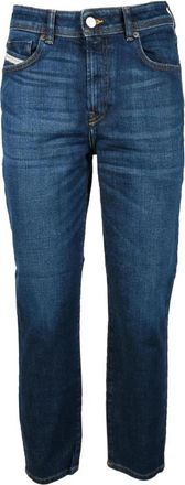 Diesel Katoen Elastaan Jeans - Dames - Regular Fit Jeans - Blauw - W27 - Katoen - Jeans