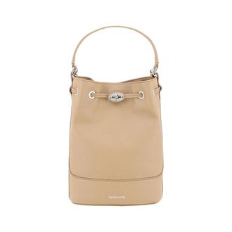Zanellato Bucket Bags, female, Beige, Size: ONE SIZE Leather Bucket Bag with Drawstring Closure
