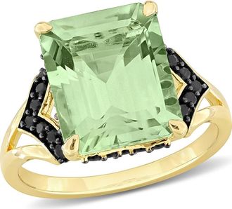 Delmar Green Quartz & Black Sapphire Ring at Nordstrom Rack, Size 6