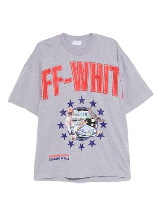 Off-white graphic-print T-shirt - men - Cotton - S - Grey
