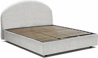 Talamo Italia Cama tamaño queen en tela blanca 120x190 cm