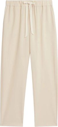 Semicouture Elastische Taille Wollen Broek - Dames - Wijde Broeken - Beige - XS - Wol - Broeken