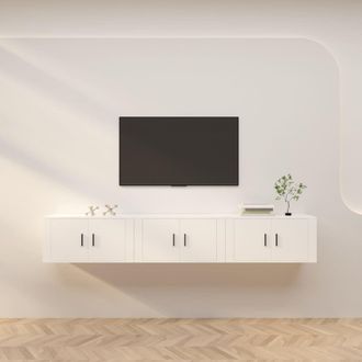Berkfield Home Wall-mounted TV Cabinets 3 pcs White 80x34.5x40 cm