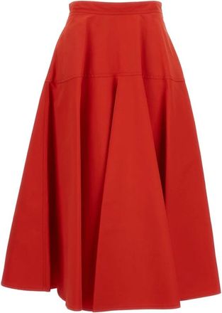 Mant&ugrave; Midi Skirts - Dames - Midirokken - Rood - S - Rokken