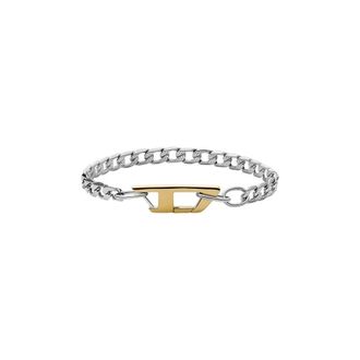 Diesel Bracciale a catena in acciaio - - Accessories - Uomo - Grigio - ONE SIZE