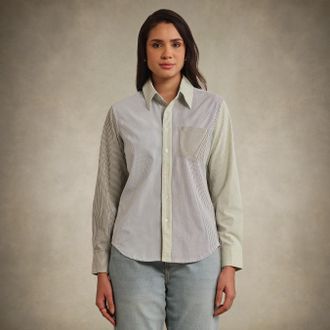 Members Only Womens Oversized Button Up Shirt