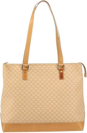 Celine Vintage Macadam Canvas Beige Canvas Backpack Bag (Pre-Owned)