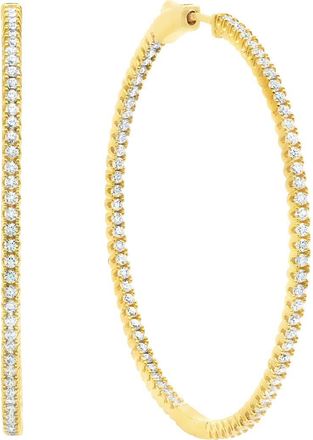 Crislu Medium Pavé Hoop Earrings in 18Kt Yellow Gold at Nordstrom