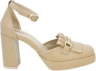 Nero Giardini Damesleren pumps - Dames - Pumps - Beige - 40 EU - Leer - Schoenen