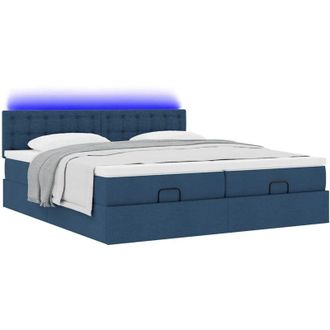 vidaXL Estructura De Cama Otomana Con Colchones Tela Topo 180x200cm Vidaxl