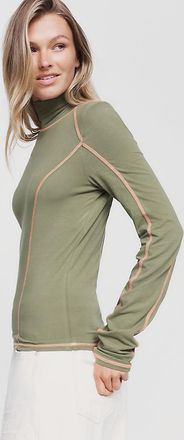 Pilcro Seamed Turtleneck Top