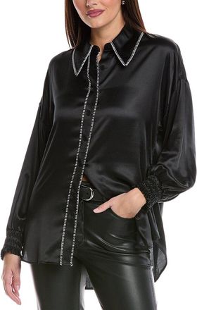 AllSaints Charli Stitch Silk-Blend Shirt