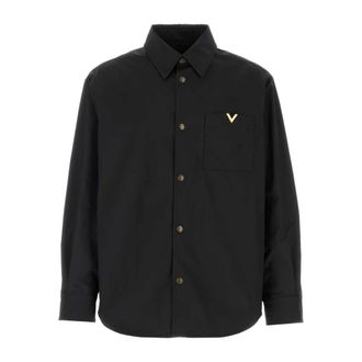 Valentino Garavani Casual Shirts, male, Black, Size: 2XL Stretch Polyester Shirt