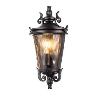 Netlighting Baltimore Outdoor Wall Lantern Weathered Bronze IP44 in Brown