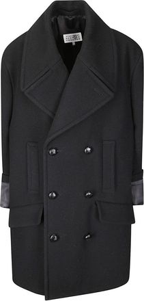 Maison Margiela Oversized Black Wool Coat