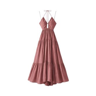 Patrizia Pepe Patrizia Pepe, Maxi Dresses, female, Pink, Size: M Longuette Dress