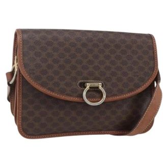 Celine Pre-owned Cross Body Bags, female, Brown, Size: ONE SIZE Pre-owned Canvas Cross Body Bag